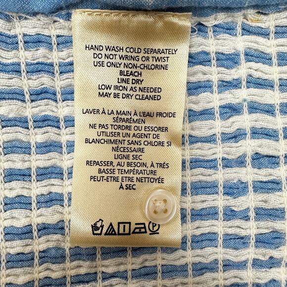 Maeve Anthropologie Striped Embroidered Strawberry Cami Top Blue 4 Coquette - Picture 13 of 15